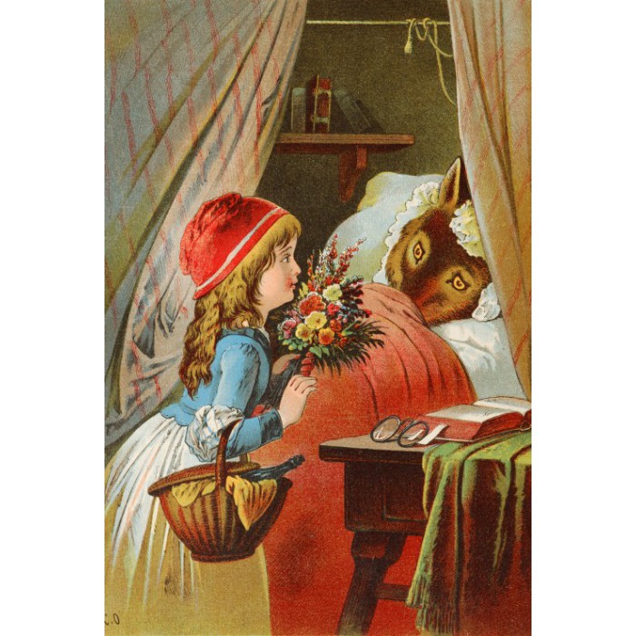 Puzzle Grafika-F-30868 Le Petit Chaperon Rouge et le Loup, illustration par Carl Offterdinger