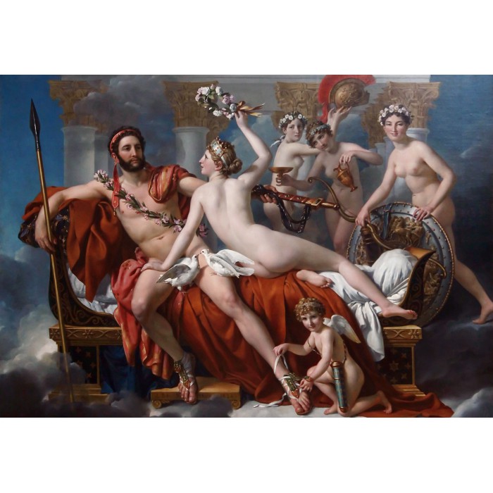 Puzzle Grafika-F-30921 Jacques-Louis David: Mars désarmé par Vénus, 1824