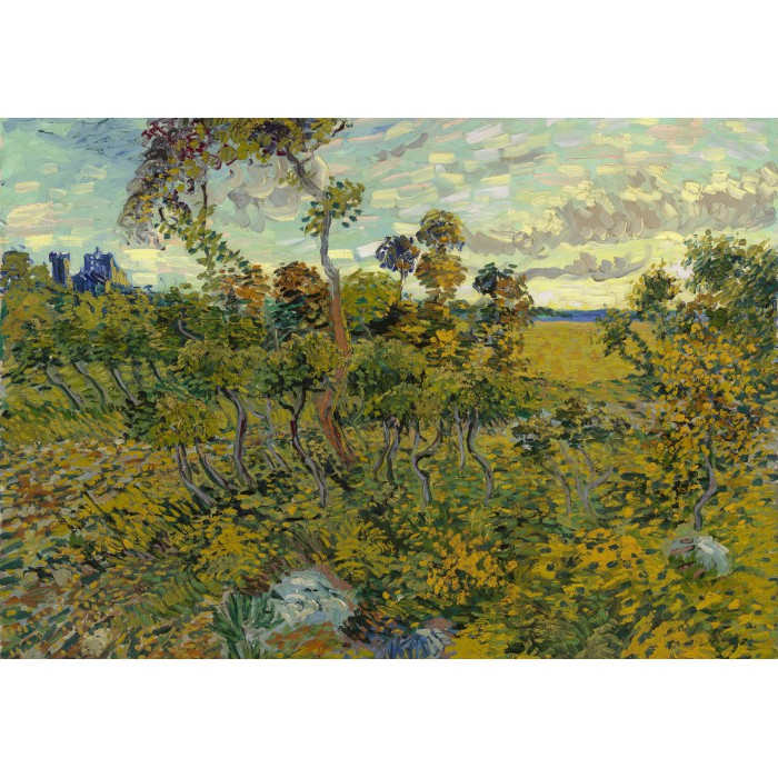 Puzzle Grafika-F-30932 Van Gogh Vincent : Coucher de Soleil à Montmajour, 1888