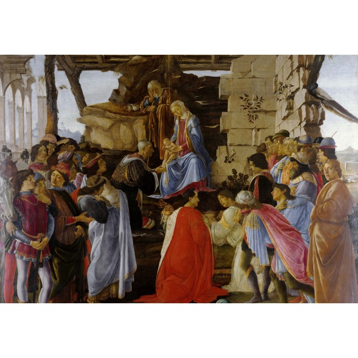 Puzzle Grafika-F-30987 Sandro Botticelli: Adoration of the Magi (Zanobi Altar), 1475