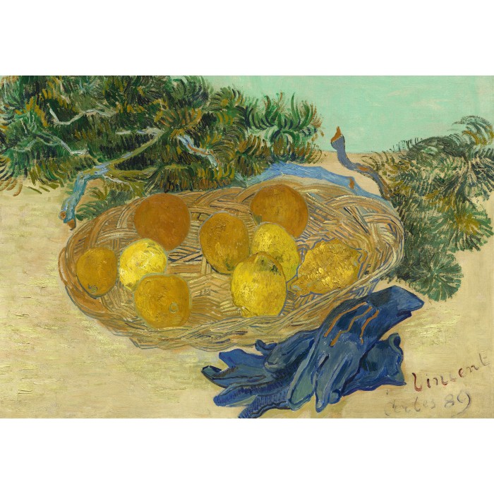 Puzzle Grafika-F-31055 Vincent Van Gogh - Still Life of Oranges and Lemons with Blue Gloves, 1889