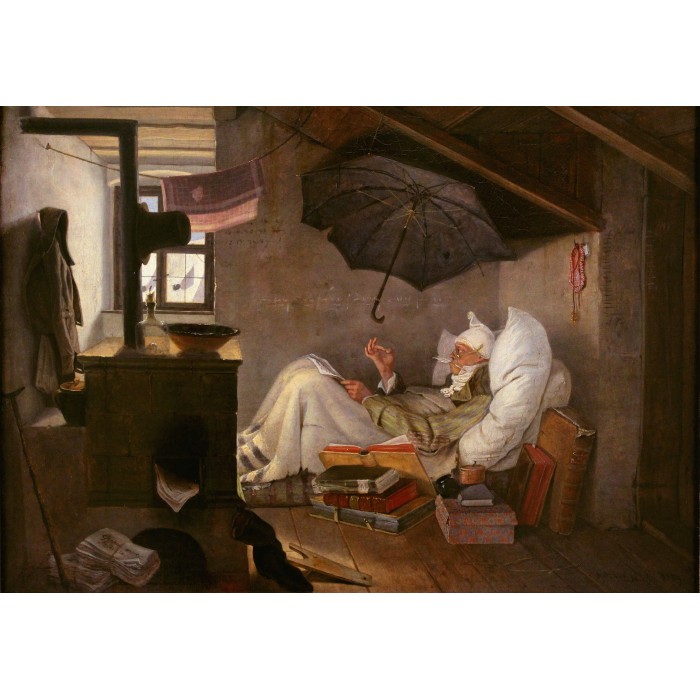 Puzzle Grafika-F-31136 Carl Spitzweg - Le Pauvre Poète, 1839