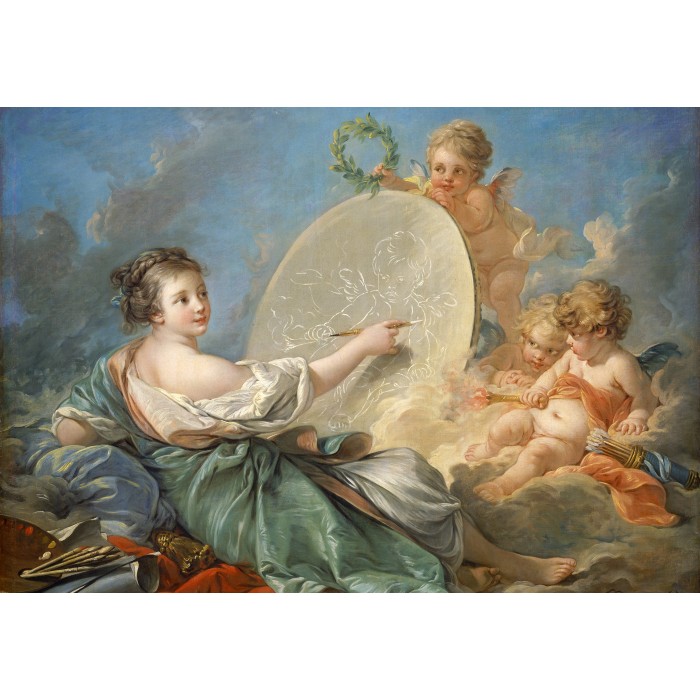 Puzzle Grafika-F-31164 François Boucher: Allegory of Painting, 1765