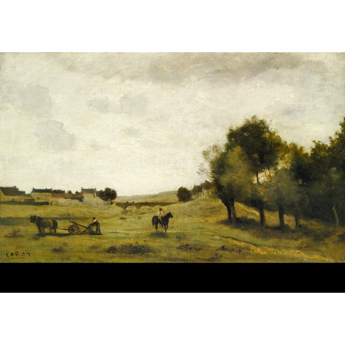 Puzzle Grafika-F-31220 Jean-Baptiste-Camille Corot: View near Epernon, 1850-1860