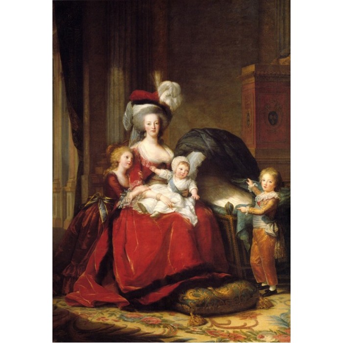 Puzzle Grafika-F-31295 Louise-Élisabeth Vigee le Brun : Marie Antoinette et ses enfants, 1787