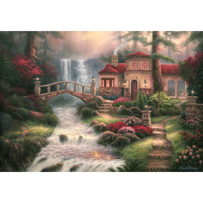Puzzle Grafika-F-31522 Chuck Pinson - Sierra River Falls
