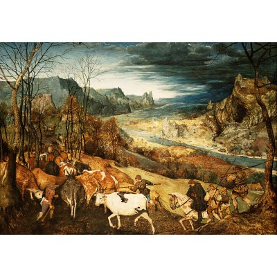 Puzzle  Grafika-F-31531 Brueghel Pieter - La Rentrée des Troupeaux, 1565