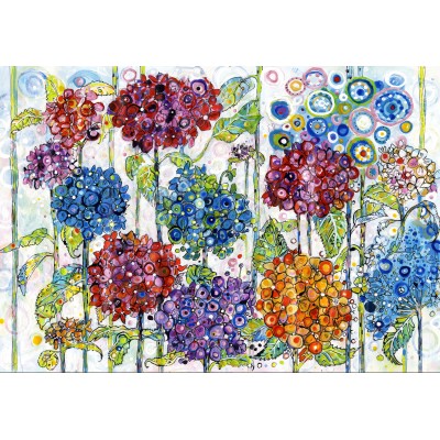 Puzzle  Grafika-F-31555 Sally Rich - Summer Hydrangeas