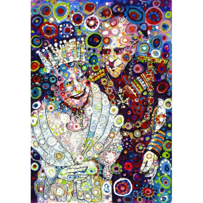 Puzzle Grafika-F-31559 Sally Rich - The Queen and Prince Philip