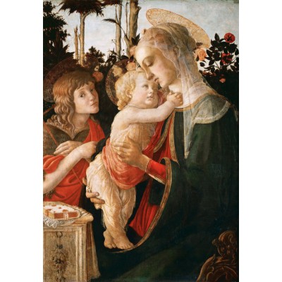 Puzzle  Grafika-F-31628 Sandro Botticelli: Virgin and Child with Young St John the Baptist, 1470-1475
