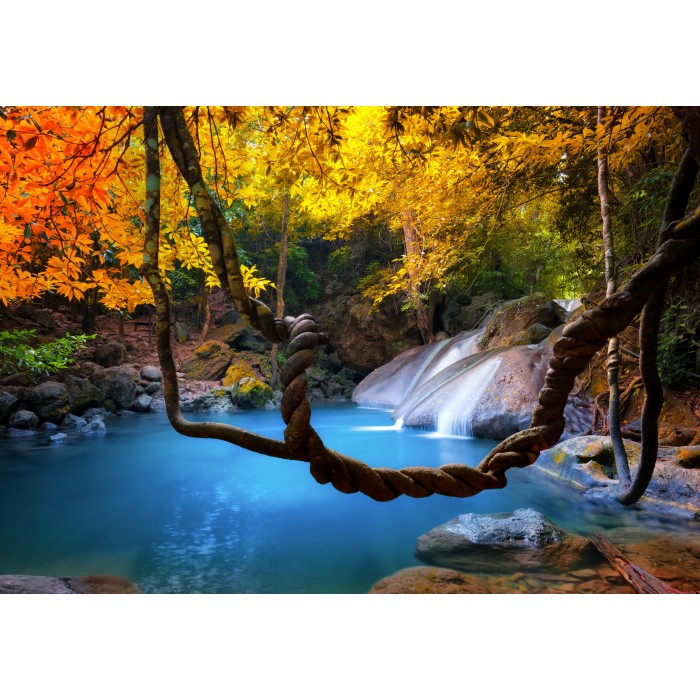 Puzzle Grafika-F-31676 Waterfall in Forest
