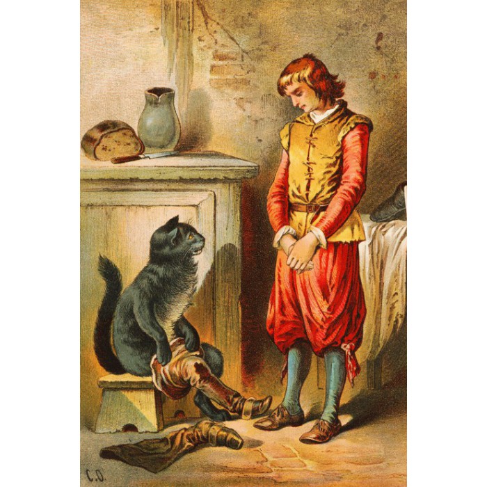 Puzzle Grafika-F-32045 Puss in Boots, illustration by Carl Offterdinger