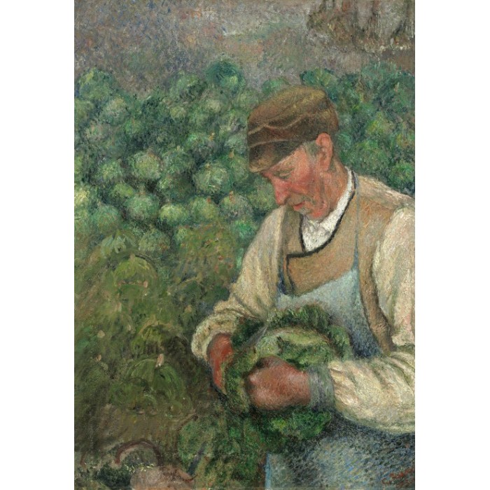 Puzzle Grafika-F-32121 Camille Pissarro: The Gardener - Old Peasant with Cabbage