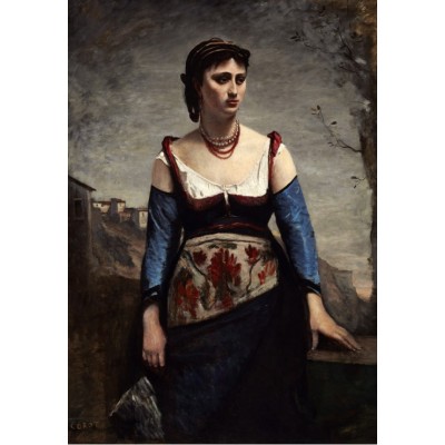 Puzzle  Grafika-F-32123 Jean-Baptiste-Camille Corot : Agostina, 1866