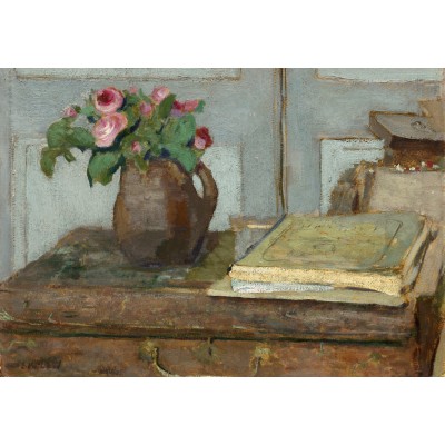 Puzzle  Grafika-F-32152 Edouard Vuillard: The Artist's Paint Box and Moss Roses, 1898