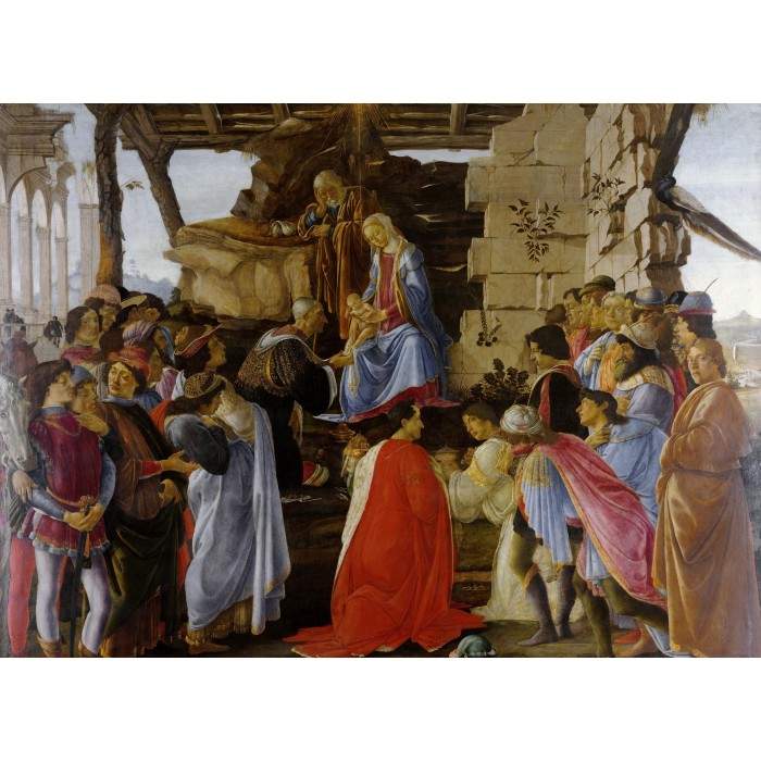 Puzzle Grafika-Kids-00690 Sandro Botticelli: Adoration of the Magi (Zanobi Altar), 1475