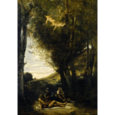 Puzzle  Grafika-Kids-01344 Jean-Baptiste-Camille Corot: Saint Sebastian Succored by the Holy Women, 1874