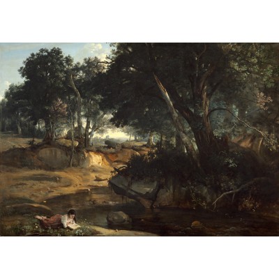 Puzzle  Grafika-Kids-01359 Jean-Baptiste-Camille Corot: Forest of Fontainebleau, 1834