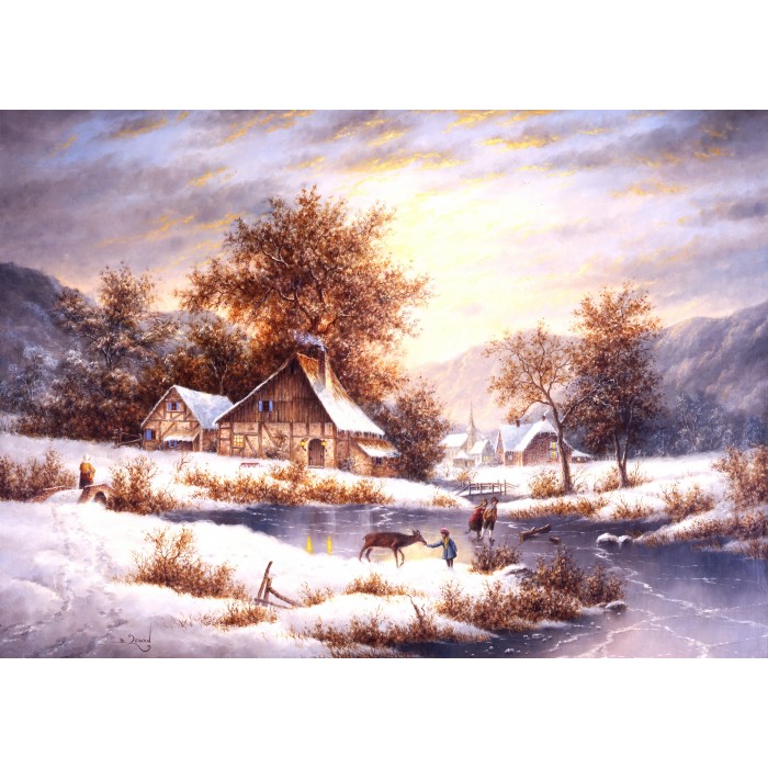 Puzzle Grafika-Kids-01857 Magnetic Pieces - Dennis Lewan - Amber Sky Of Winter