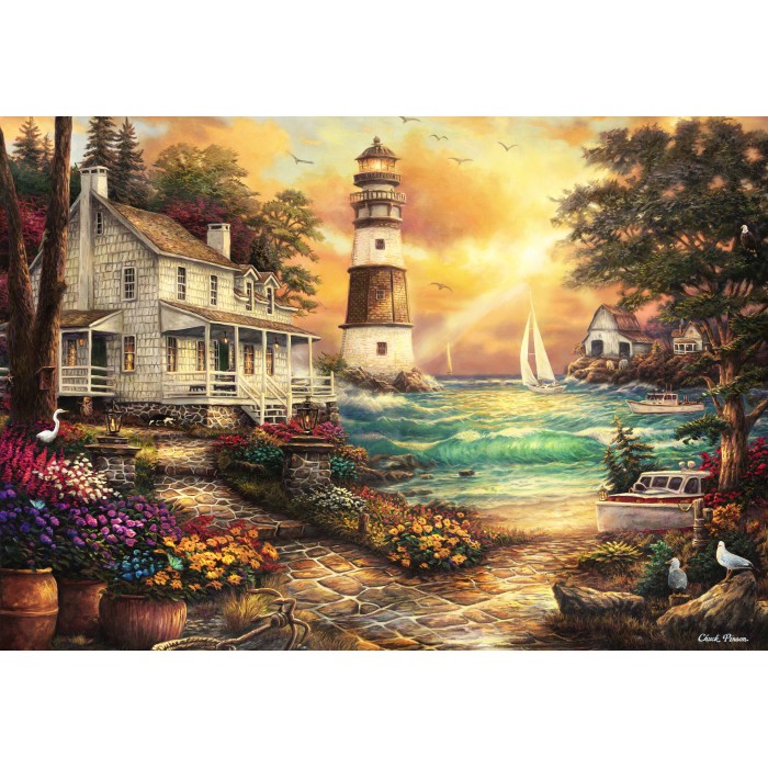 Puzzle Grafika-Kids-02004 Chuck Pinson - Cottage by the Sea