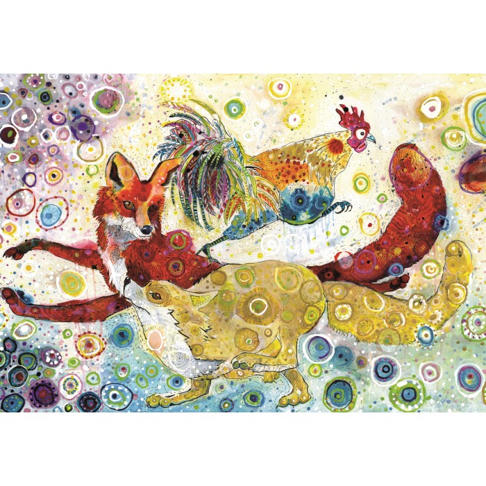 Puzzle Grafika-Kids-02064 Sally Rich - Leaping Fox's