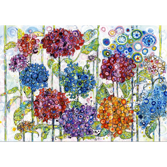 Puzzle Grafika-Kids-02078 Sally Rich - Summer Hydrangeas