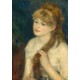 Grafika - Auguste Renoir : Jeune Femme Tressant ses Cheveux, 1876