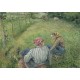 Grafika - Camille Pissarro : Jeunes Paysannes se Reposant dans les Champs Près de Pontoise, 1882