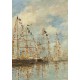 Grafika - Eugène Boudin - Bassin de Yacht à Trouville, Deauville, 1895/1896