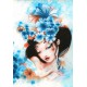 Grafika - XXL Pieces - Misstigri: Blue Flowers