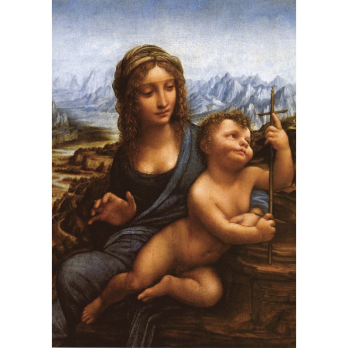 Puzzle Grafika-00464 Léonard de Vinci : La Madone aux Fuseaux (copie), vers 1501