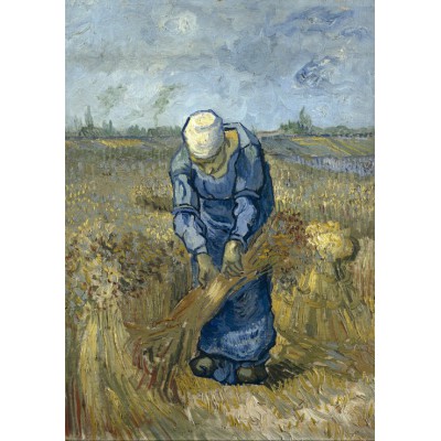 grafika-Puzzle - 1000 pieces - Vincent van Gogh - Peasant woman binding sheaves (after Millet)