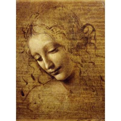 grafika-Puzzle - 2000 pieces - Leonardo da Vinci : The Face of Giovane Fanciulla, 1508