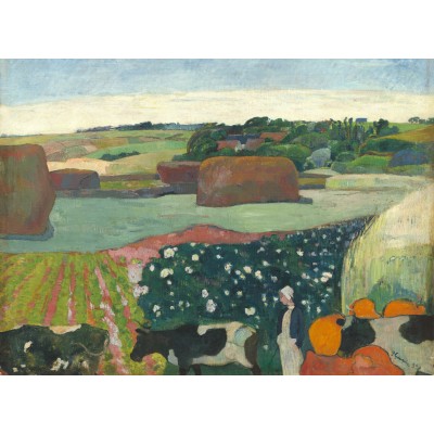 grafika-Puzzle - 300 pieces - Paul Gauguin: Haystacks in Brittany, 1890