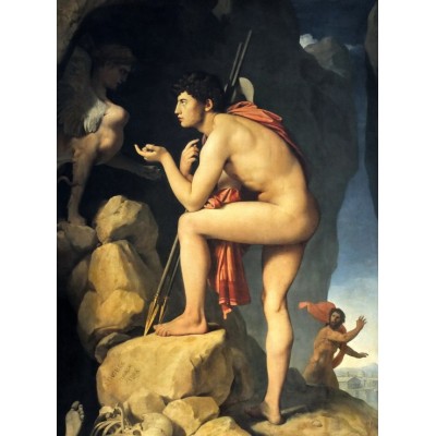 grafika-Puzzle - 2000 pieces - Jean-Auguste-Dominique Ingres: Oedipus explains the riddle of the sphinx, 1808