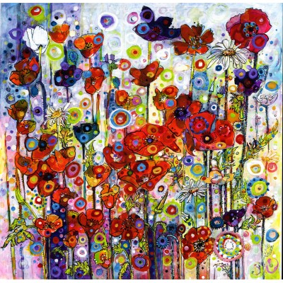 grafika-Puzzle - 1500 pieces - Sally Rich - Poppies