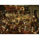 Grafika - Brueghel Pieter : Le Combat de Carnaval et Carême, 1559