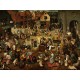 Grafika - Brueghel Pieter: The Fight Between Carnival and Lent, 1559