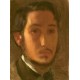 Grafika - Edgar Degas : Autoportrait avec Col Blanc, 1857