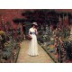 Grafika - Edmund Blair Leighton: Lady in a Garden