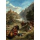 Grafika - Eugène Delacroix: Arabs Skirmishing in the Mountains, 1863