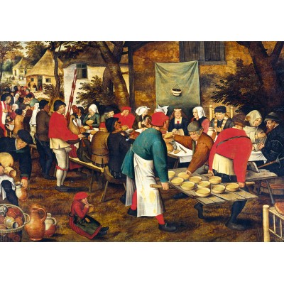grafika-Puzzle - 2000 pieces - Brueghel : Peasant Wedding, 1567-1568