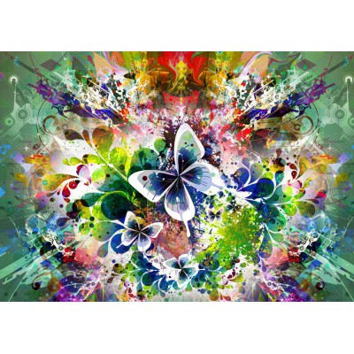 Grafika - 1500 pièces - Fleurs et Papillons de Printemps
