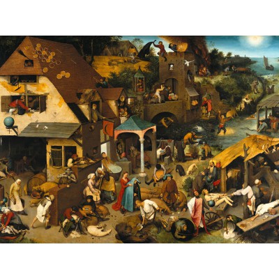 Grafika - 2000 pièces - Brueghel Pieter : Proverbes Flamands, 1559