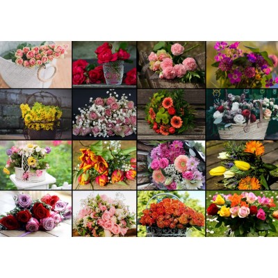 grafika-Puzzle - 1500 pieces - Collage - Flowers