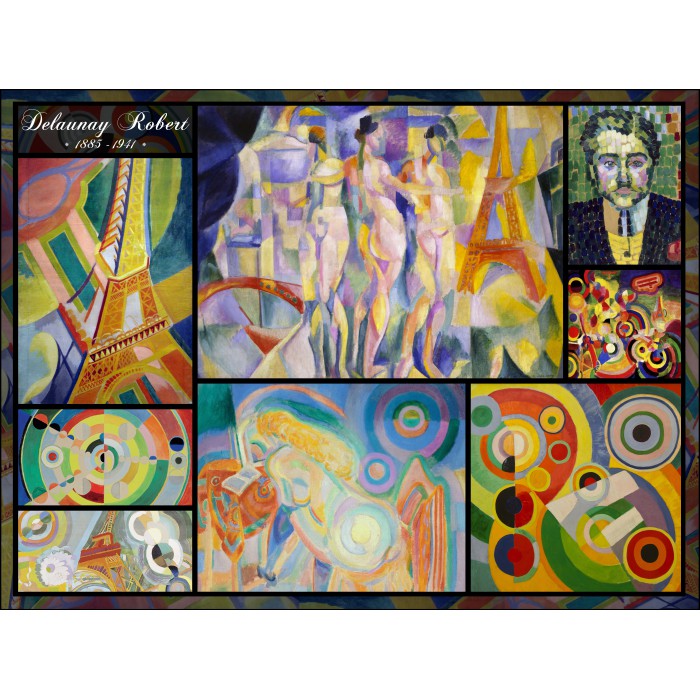 Puzzle Grafika-F-30211 Robert Delaunay - Collage