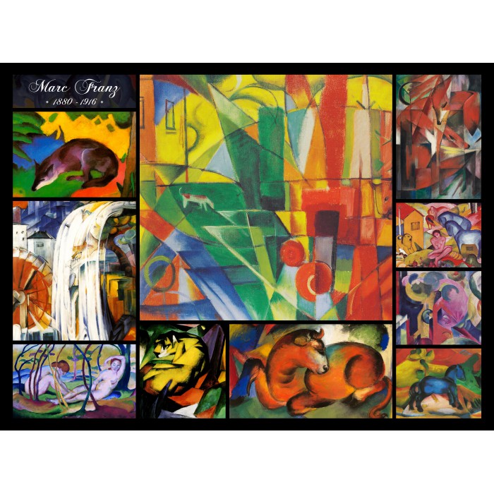 Puzzle Grafika-F-30214 Franz Marc - Collage