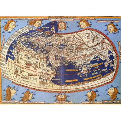 Puzzle  Grafika-F-30242 Claudius Ptolemy: The World, 1482