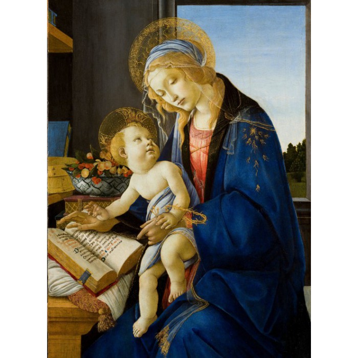 Puzzle Grafika-F-30335 Sandro Botticelli: La Madone du Livre, 1480