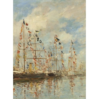 grafika-Puzzle - 2000 pieces - Eugène Boudin - Yacht Basin at Trouville-Deauville, 1895/1896